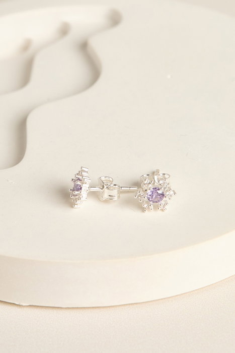 Heliophilia Silver Pendientes de Plata Esterlina 925